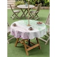 thumbnail image 4 of Outdoor Tablecloths with Umbrella Hole & Zipper, Ombre Green Pink Round Tablecloths 60 Inch, Summer Coastal Ocean Sea Beach Wave Waterproof Table Cloth, Patio/Pool/Picnic Table Covers, 4 of 8