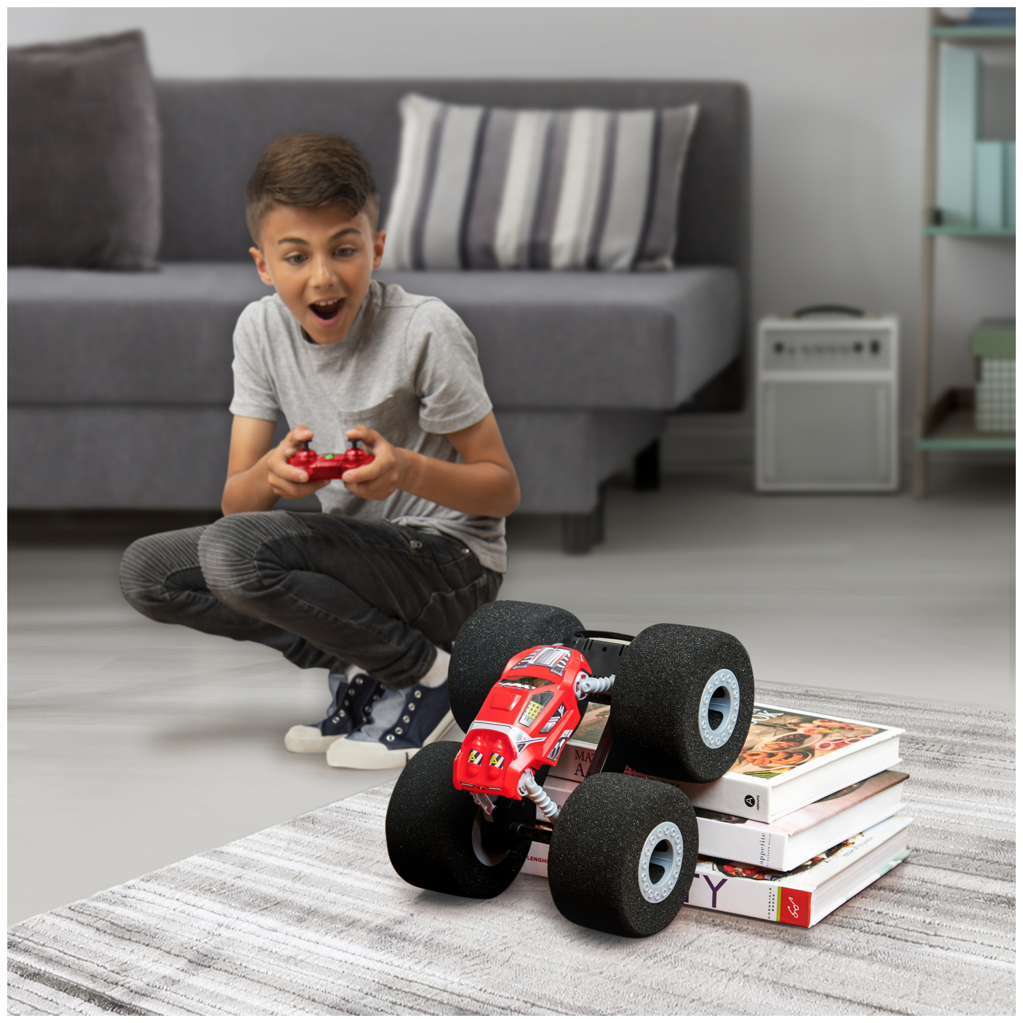 Air Hogs Super Soft, Stunt Shot Indoor Remote Control Stunt Vehicle with Soft Wheels, for Kids Aged 5 and up - image 4 of 10