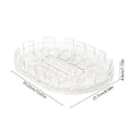 thumbnail image 3 of Yhmxh Divided Lazy Susan Organizer, Oval 360° Rotating Turntable with Removable Dividers, Multi-Compartment Rotating Storage Tray for Kitchen Countertop Cabinet Pantry Bottle Cosmetic Organizer, 3 of 6