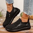 thumbnail image 3 of EKVAHL Women's Orthopedic Walking Sneakers, Lace Up Mesh Athletic Shoes, Arch Support Flexible Non Slip Sole Gym Outdoor Daily Fitness Shoes Black, 3 of 4