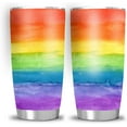 thumbnail image 5 of Women''s Rainbow Travel Coffee Mug Thermal Insulated Tumbler Cup With Lid 20 OZ, 5 of 6