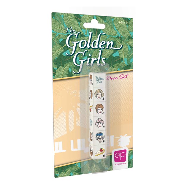 Set de dados USAOPOLY The Golden Girls con personajes y logotipo