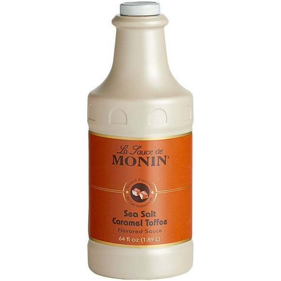 Monin 64 fl. oz. Sea Salt Caramel Toffee Flavoring Sauce
