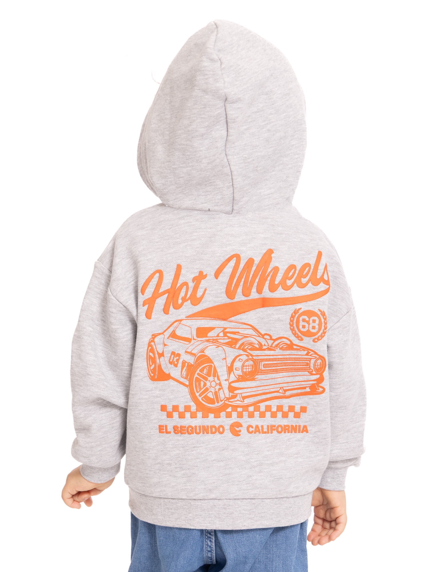 Hot Wheels Toddler Boys' Full Zip Graphic Hoodie, Sizes 12M-5T