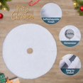 thumbnail image 4 of JOYIN 48Inch Christmas Tree Skirt,White Faux Fur Snowy White Plush Velvet Christmas Tree Skirt for Merry Christmas Holiday Tree Decorations and Party, 4 of 7