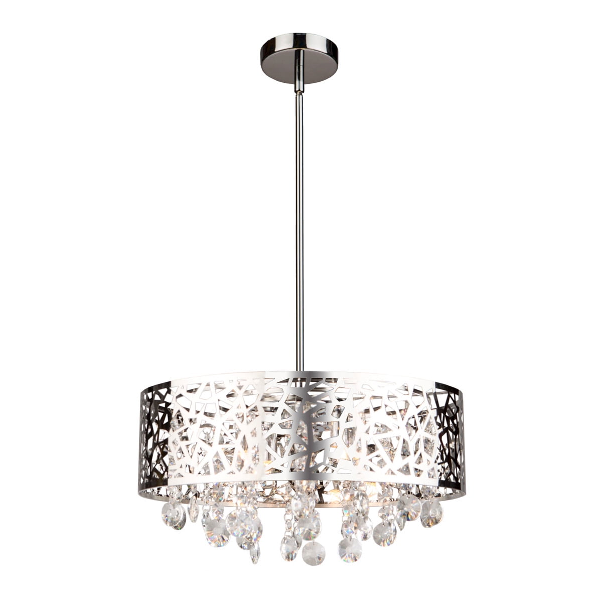 Chandeliers 4 Light Bulb Fixture With Chrome Finish Metal & crystal G9