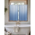 thumbnail image 6 of Light Blue Ombre Kitchen Curtains 54 Inches length, Modern Rustic Aqua Gradient Window Treatment Curtain Drapes, Thermal Insulated Drapes for Basement Hotel RV, 42"x54", 2 Panels, 6 of 7
