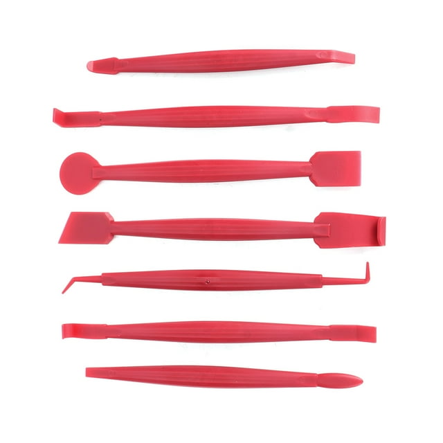 Filfeel 7Pcs Car Edge-Closing Tools,PP Edge‑Closing Tool For Automobile Film Sticking Color Change Film Car Clothes Scraper(Red)