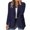 Navy, variant on Women's Blazer Women's Fashion Solid Button Suit Coat Long Sleeve Hatless Casual Coat/Jacket My Cart Items Today