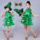 thumbnail image 2 of Christmas Children's Dress With Hat Kids Girls Christmas Tree Dress Green Elf Cosplay Costume Baby Xmas Tree Performance Clothes, 2 of 5