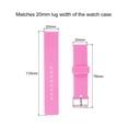 thumbnail image 2 of Unique Bargains Soft Rubber Watch Band 20mm Width Quick Release Replacement Silicone Watch Strap, Pink, 2 of 5