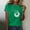 Green, variant on 2025 Women Tops Casual Short Sleeve Tees Graphic Spring Summer Green Crewneck Womens Tshirts