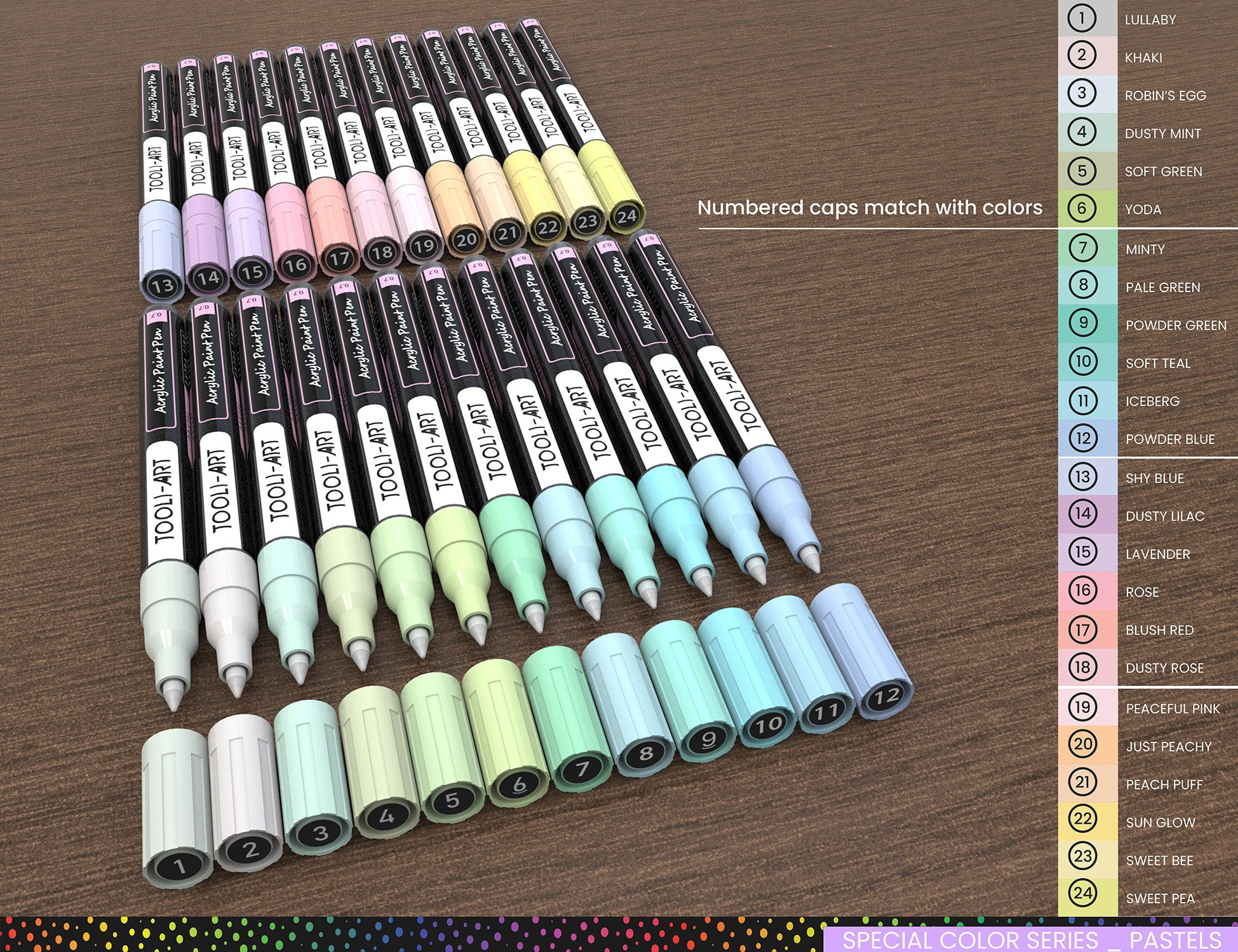 Loomini, Assorted Colors, Dual Tip Acrylic Paint Pens, 1 set