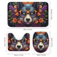 thumbnail image 3 of Funny Glasses Wolf 4 Piece Shower Curtain Sets, with Non-Slip Rugs, Toilet Lid Cover And Bath Mat, for Bathroom Decor Set, 3 of 7