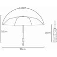 thumbnail image 2 of HUGFEGWE Foldable Umbrella UV Protection Flower Pattern Umbrella Folding Rain Shine Dual Use Sun Umbrella for CJ25311-6746, 2 of 9