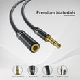 thumbnail image 2 of Cable de extensión para auriculares Jeselry de 3,5 mm y 1,2 m, macho a hembra, 2 of 7