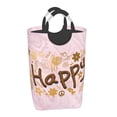 thumbnail image 2 of XMXY Khaki Happy Doodle Rectangular Laundry Basket Organizer , Collapsible Folding Tall Clothes Hampers For Laundry With Handles, 2 of 6