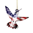 thumbnail image 2 of Y rayas bandera patriótica adorno de colibrí para el árbol 4 de julio, 2 of 5