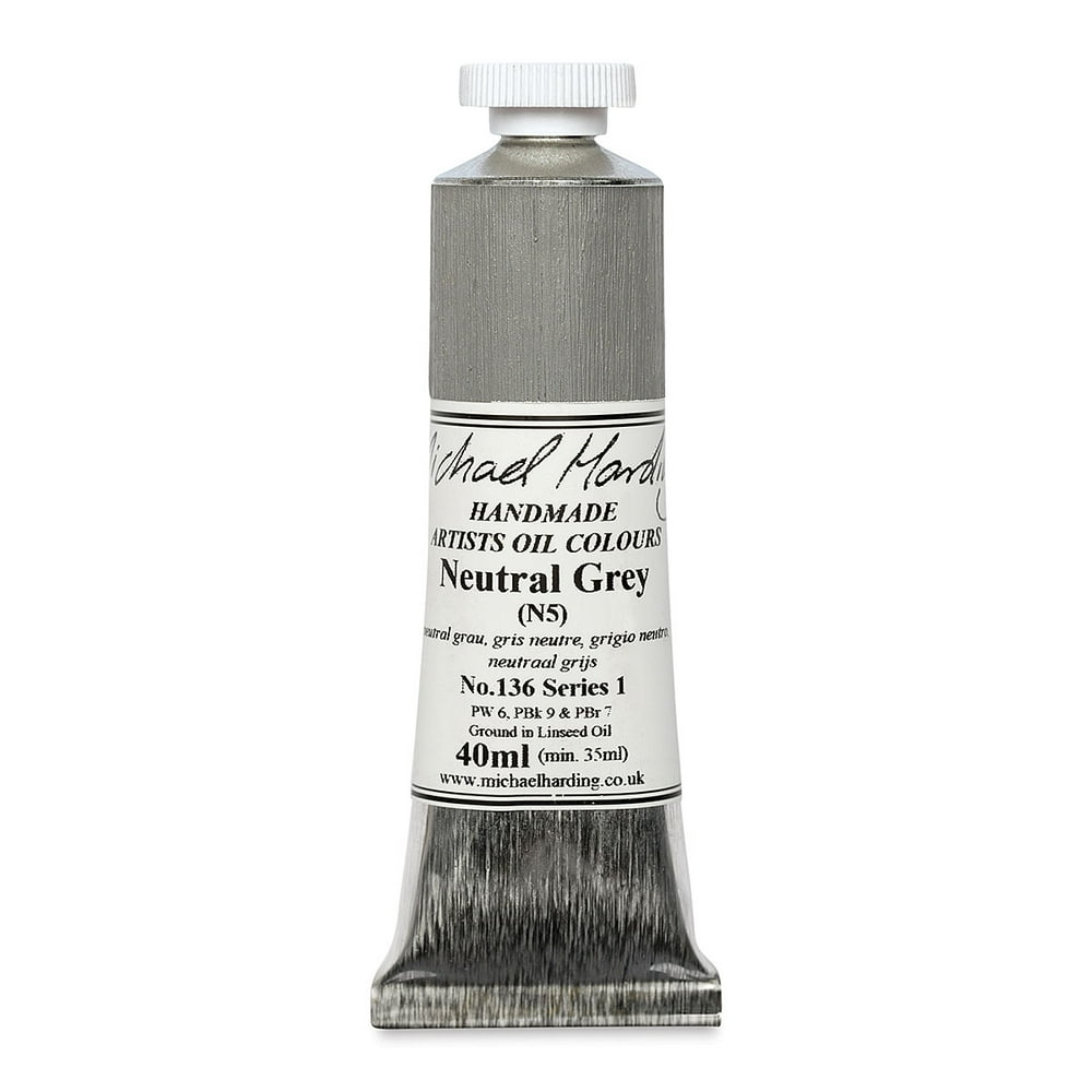 Michael Harding Oil Paint Michael Harding Artist Oil Paint - Neutral Grey, 40 ml tube - Walmart