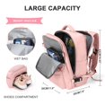 thumbnail image 2 of Mochila de viaje WONHOX Large Impermeable para Mujer Rosa, 2 of 7