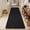 Black-2' x 6' (Runner), variant on Modern Washable Runner Rugs  2x4 Feet Black Bedroom Rug Small Area For Living Room Non Slip Memory Foam Hallway Entryways Laundry