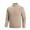 Khaki, variant on qelini Mens Quarter Zip Sweater Collared Stretchy Knitted Sweaters Solid Long Sleeve Tops Dressy Casual Fall Blouses