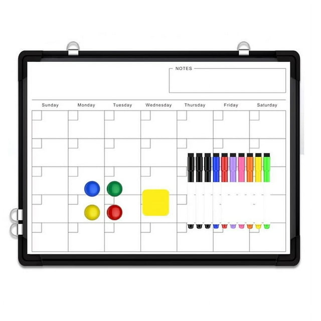 weibbin Grand Calendrier Effaçable à Sec pour Mur 1 ml - Calendrier Non Daté de 3 Mois, Tableau Blanc Laminé Effaçable et Réutilisable avec Autocollants, Grand Calendrier Tableau Blanc pour Bureau, Salle de Classe et Maison