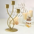 thumbnail image 4 of Candelabro de Metal Macarena Candelabro decorativo Candelero Oro 3 cabezas, 4 of 6