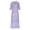 Purple, variant on Patlollav Dresses For Womens Spring And Summer V Neck Three Quarter Sleeve Print Dress