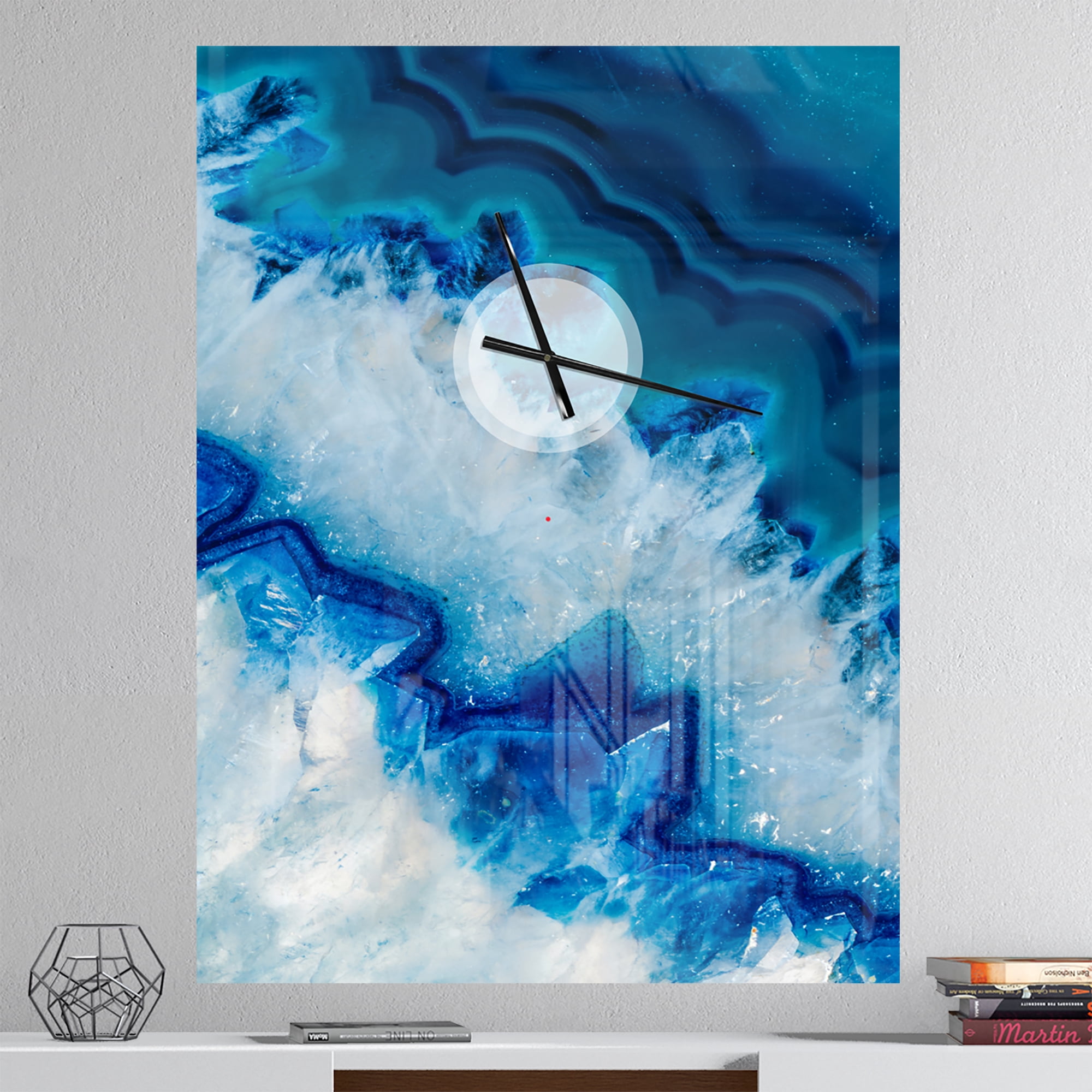 Designart 'Geode Slice Macro' Modern Wall Clock