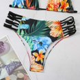 thumbnail image 2 of Gibobby Conjunto de bikini para mujer Traje de baño dividido sexy con múltiples correas de bikini dividido para mujer(Amarillo,G), 2 of 5