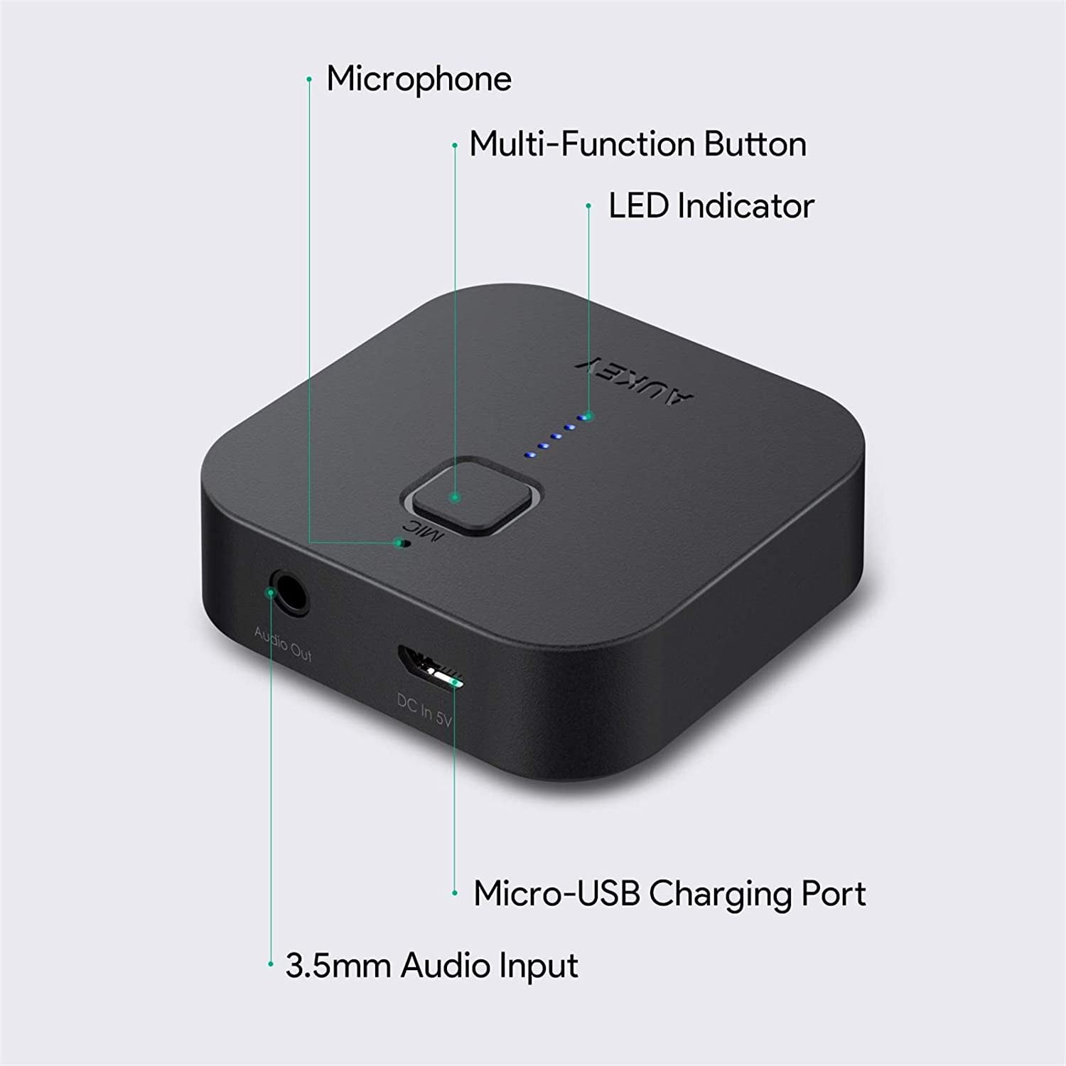 AUKEY Bluetooth Receiver V4.1 Wireless Audio Music Adapter A2DP Hands-free Calling and 3.5mm stereo for Home and Car Audio System - Walmart.com