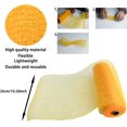 thumbnail image 2 of XINQIHANG 2 Rolls Decor Mesh Poly Ribbons 10 Inch x 30 Feet Each Roll Metallic Foil Mesh Ribbon Christmas Tree Decorative Mesh Rolls for Xmas Wreaths,Swags and Home Decorating (Yellow/Gold Foil), 2 of 6