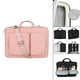thumbnail image 4 of Bolsa para computadora portátil Bolsa de hombro para 15.6 ", transporte en la parte delantera y trasera, capa intermedia antivibración de Rosado shamjiam fundas para laptop, 4 of 8