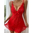 thumbnail image 1 of Lencería Sexy de encaje para mujer, vestido Babydoll, ropa interior erótica, sujetador abierto, pijama transparente de malla, disfraces sexys, traje porno exótico, 1 of 4