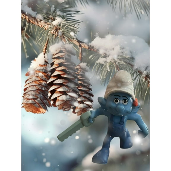 The Smurfs PVC Figure Ornament Figurine Holiday Charm Smurf 2” Gift