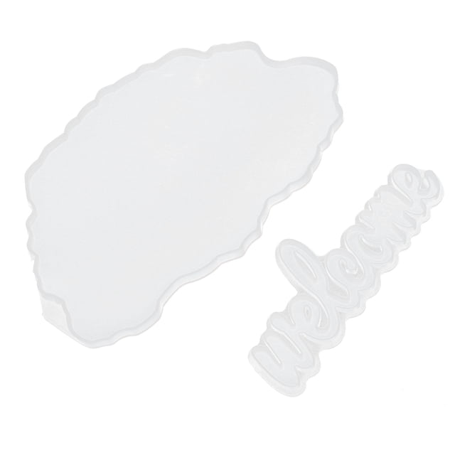 Moldes de bienvenida DIY Bling Bling placa de puerta nube epoxi 2 uds