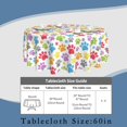 thumbnail image 3 of Paws Print Round Tablecloth 60" Diameter for Indoor and Outdoor,Dog Cat Paw Waterproof Table Cloth Cover Decorative for Party Holiday Dinning Tabletop Home Décor, 3 of 6