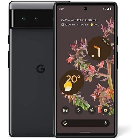 Restored Google Pixel 6 5G, 128GB, Stormy Black - Unlocked (Refurbished)