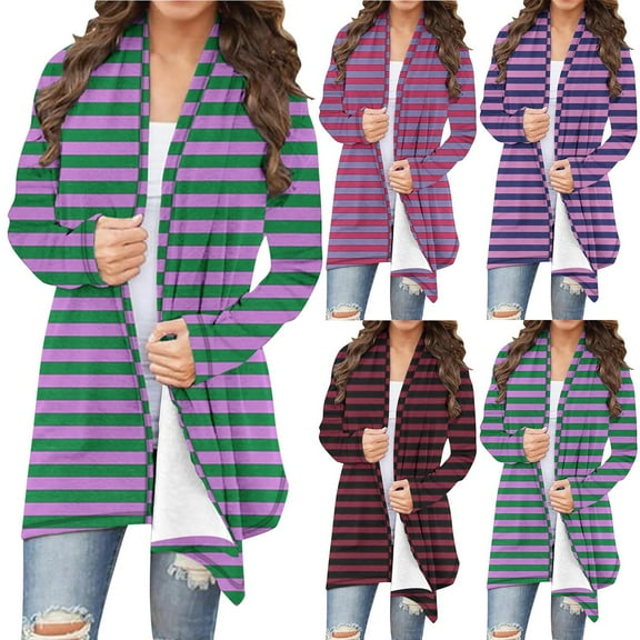 Nmnitkp Women Long Cardigan Sweaters Lightweight Open Front Duster Knit Fashion Sweater Coats Trendy Cardigans with Pocket Pink,L