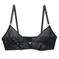 thumbnail image 1 of Kabnic Wireless Plus Size Bras, Full Coverage Bras, Women's Printing Gathered Together Large Size Daily Bra Underwear No Rims, 1 of 2