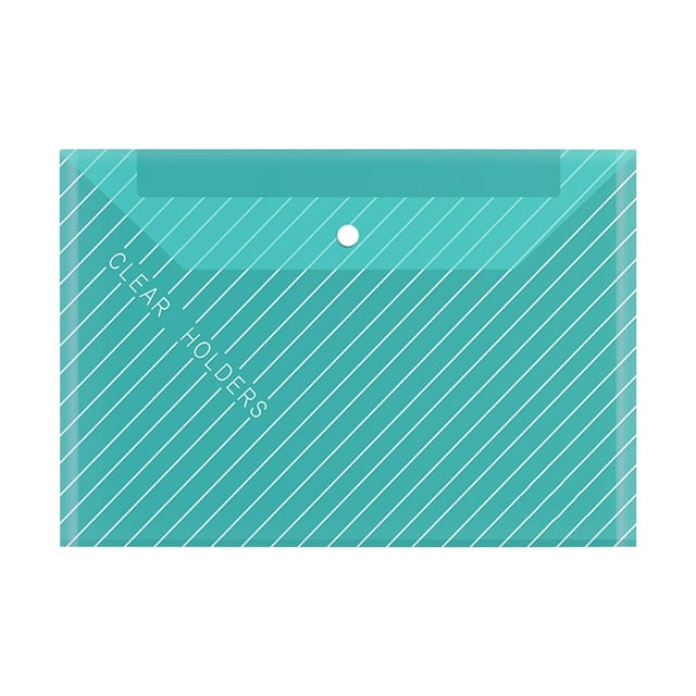 fheaev Thickened A4 Transparent Document Bag Waterproof Buckle Bag Label Plastic Archive Bag Data Bag