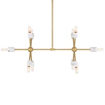 Designers Fountain D304c-Is Star Dust 10 Light 35" Wide Linear Pendant - Gold