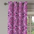 thumbnail image 2 of Ambesonne Floral Grommet Curtain, Lace Trippy Flowers Leaf, 50" x 84", Magenta Pink Plum, 2 of 6