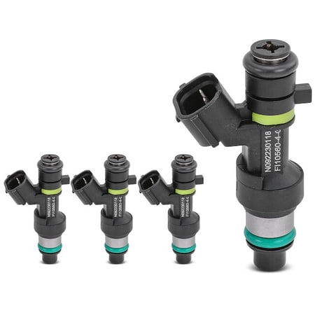 Fuel Injector Kit 4 - Compatible with 2013 - 2017 Nissan NV200 2.0L 4-Cylinder Naturally Aspirated - Autopart Premium