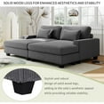 thumbnail image 6 of LUCKHAO 90'' Square Arm Sofa with Removable Back Cushions and 2 pillows,Corduroy Fabric Sofa Bed for Living Room, Office, Apartment, 6 of 10