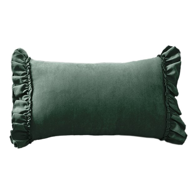 Funda de almohada de hoja de loto-funda de almohada pequeña de ante fresco