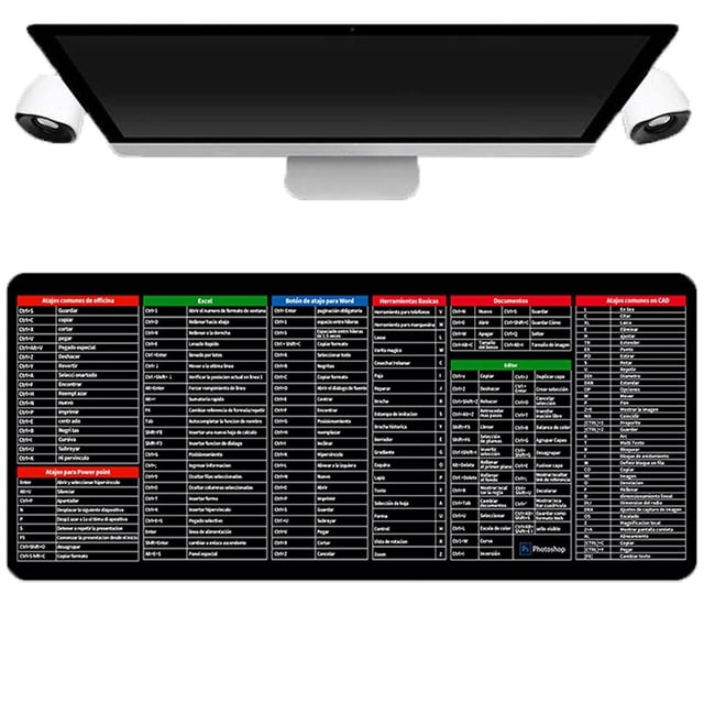 Dvkptbk Tapis de Souris Version Anglaise Raccourci Clavier Tapis de Souris