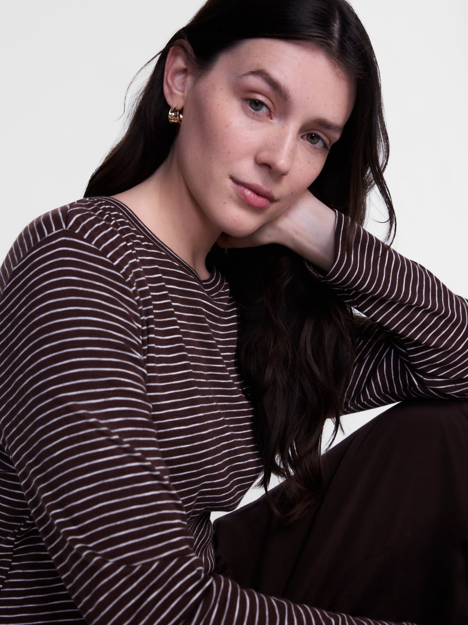 Scenario Women's Oversized Tee with Long Sleeves, Sizes XS-XXXL