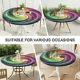 thumbnail image 7 of Colorful Tie Dye Spiral Galaxy Pattern Round Fitted Tablecloth with Elastic Edge,Dining Table Cover Waterproof,Outdoor Round Tablecloth for Camping,Dining,Indoor and Outdoor, 7 of 7